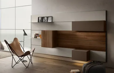 Exemple de living design sur mesure haut de gamme ave pose à Bandol dans le 83