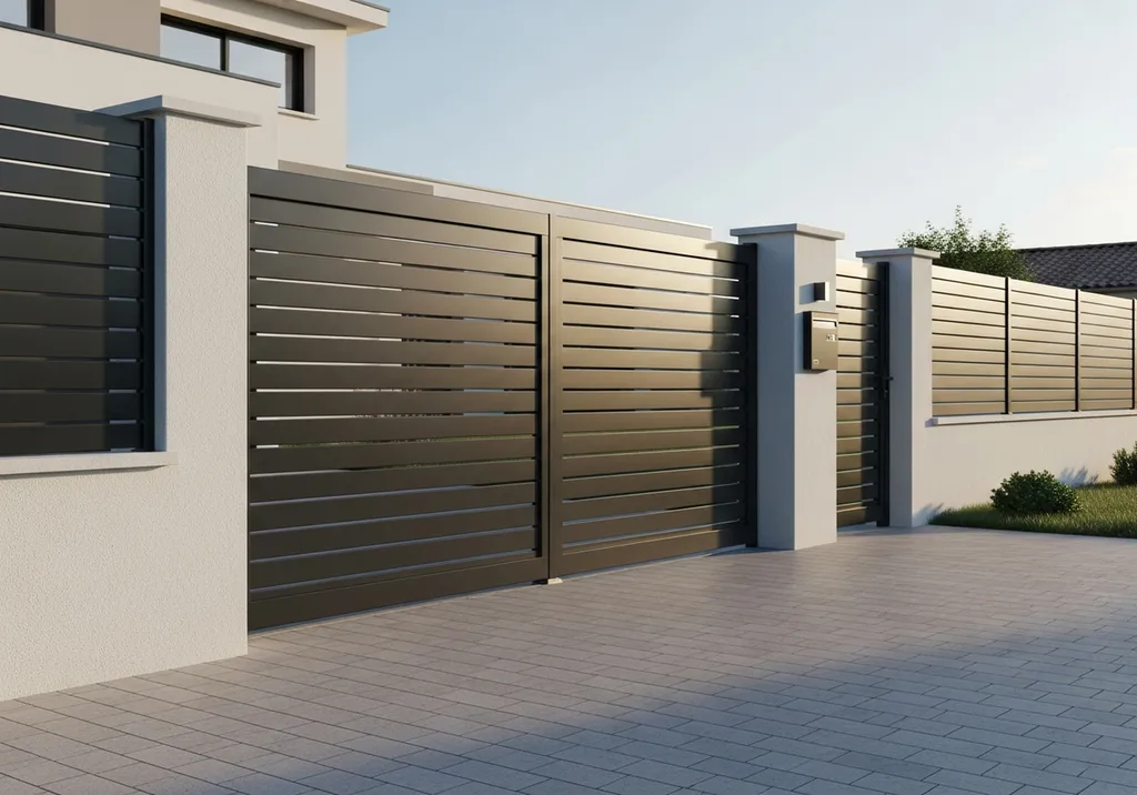 Installer un portail aluminium moderne assorti à une clôture sur mesure pour sécuriser votre propriété située à Nîmes