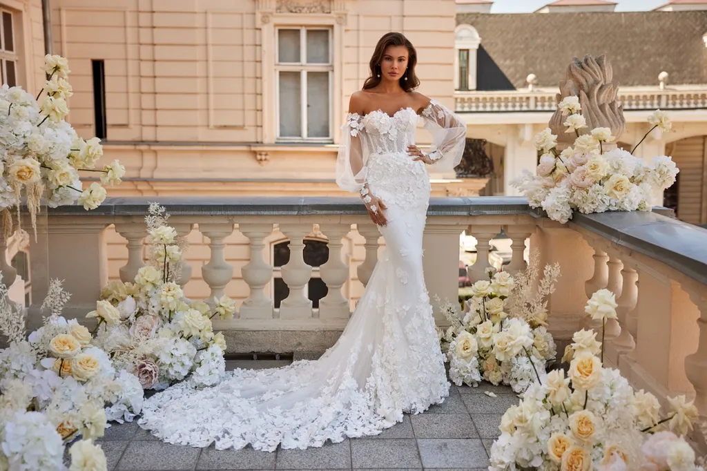 robe de mariée sirene bustier avec manches amovible anna sposa ravi à Marseille 