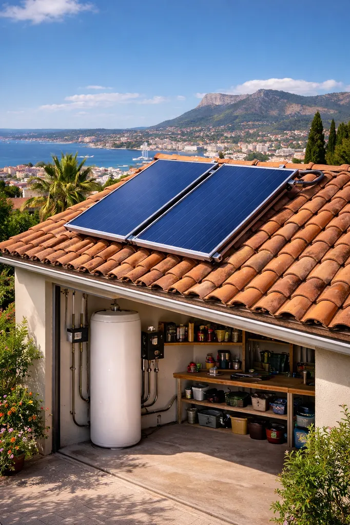 Installation d'un chauffe-eau solaire dans une maison à Toulon dans le Var à partir de 3 990€