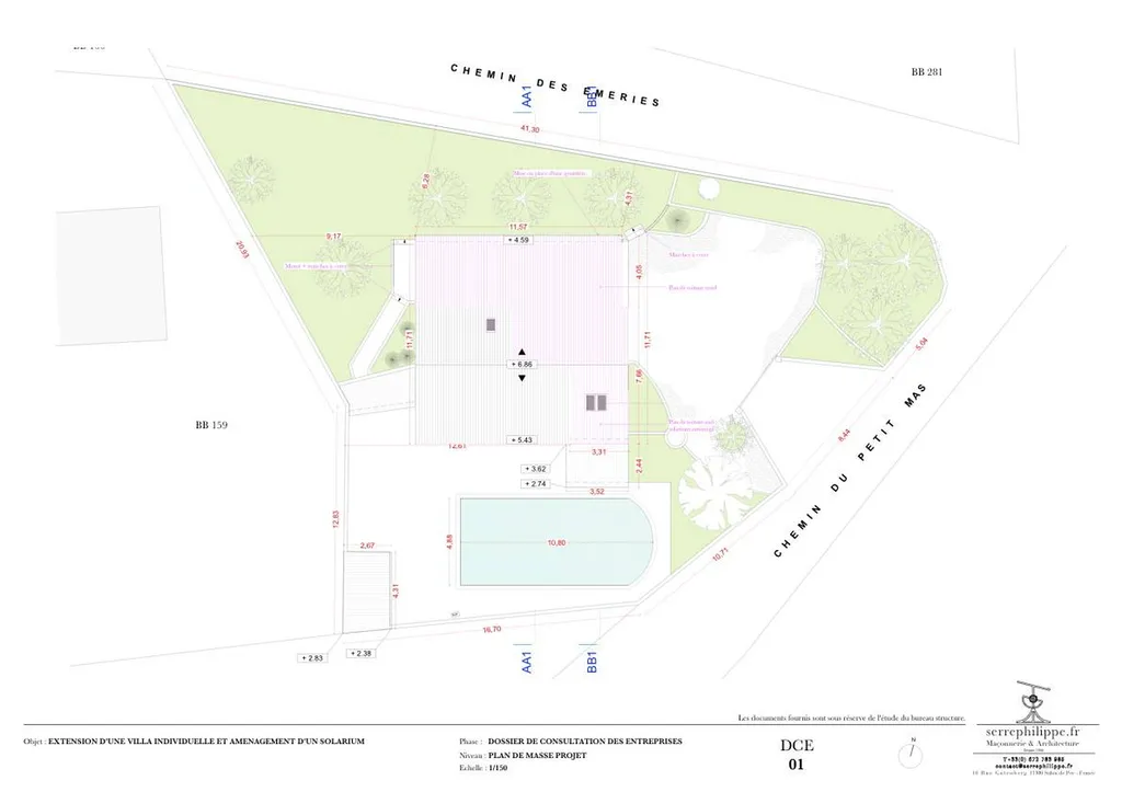 Permis de construire pour l'extension d'une maison individuelle à La-Fare-les-Oliviers