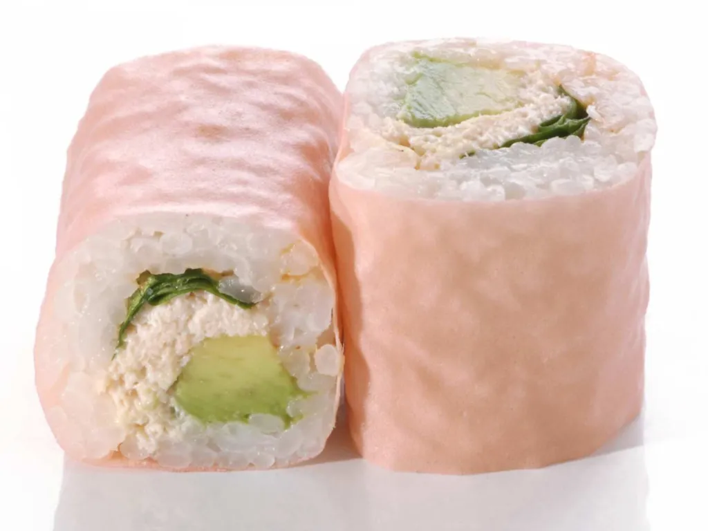 Photo de maki soja rose