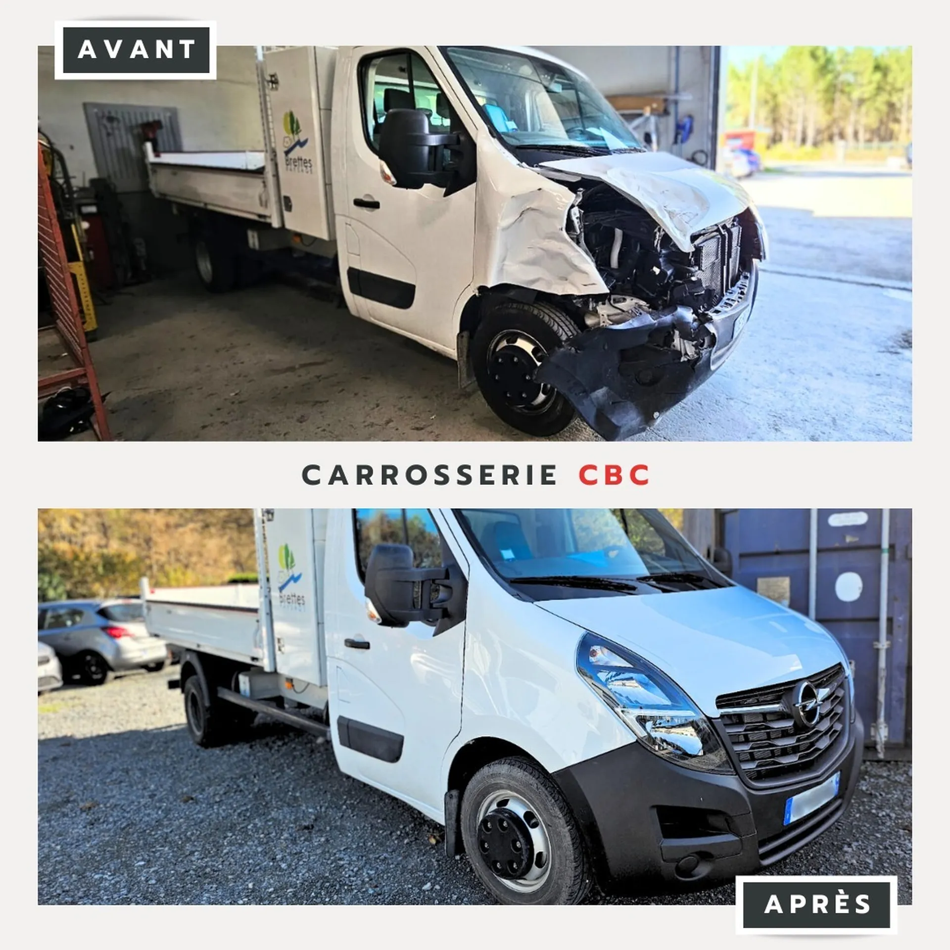 Carrosserie CBC nous assurons la prise en charge complète et rapide de vos véhicules pros & utilitaires