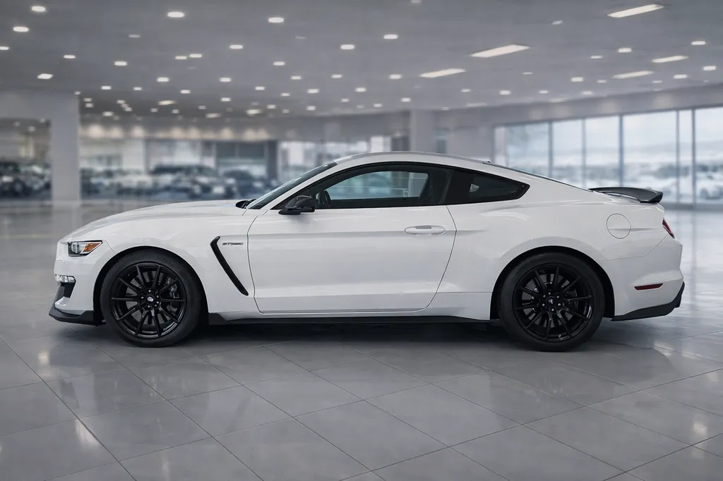 Ford Mustang Shelby GT350 préparée import Canada – profil latéral d’un modèle rare et exclusif à Bordeaux