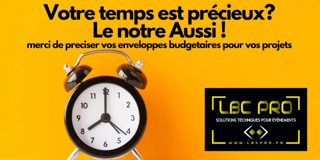 budget technique pour projets évènement lbc pro events