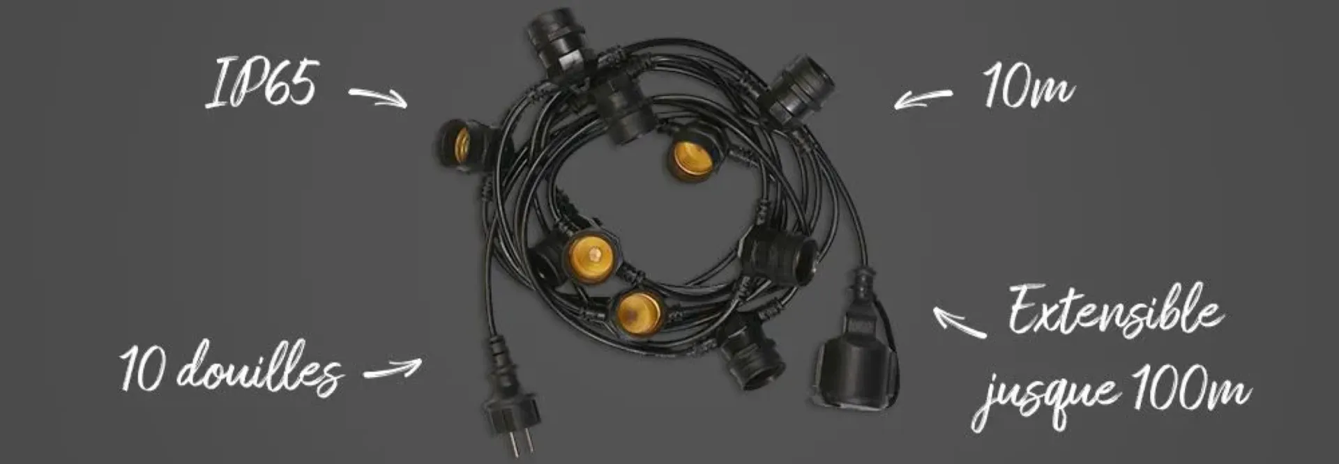 location guirlande guinguette 10m à Sanary dans le var