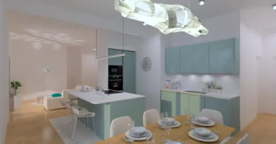 Cuisine moderne avec coin repas