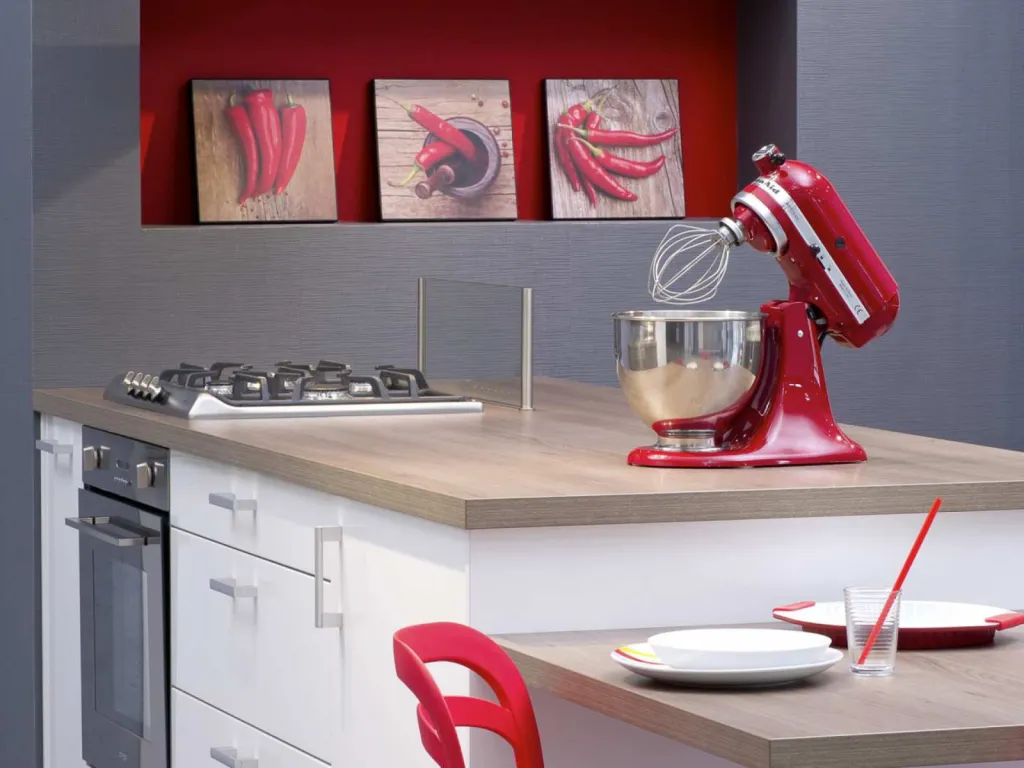 AVIVA cuisine Family blanche et bois