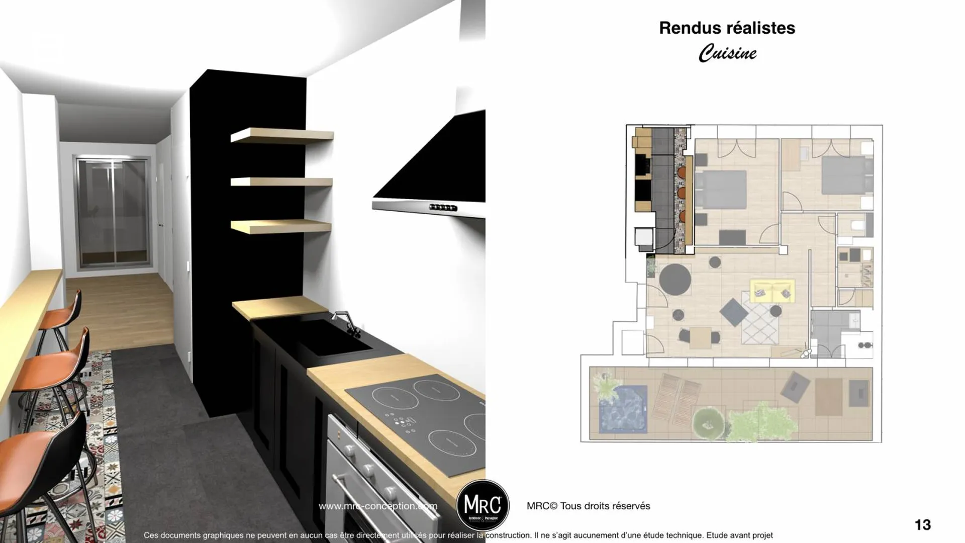 Projet de rénovation d'appartement et décoration dans le centre ville de Marseille 13002, Conception d'architecte d'intérieur décorateur Marseille