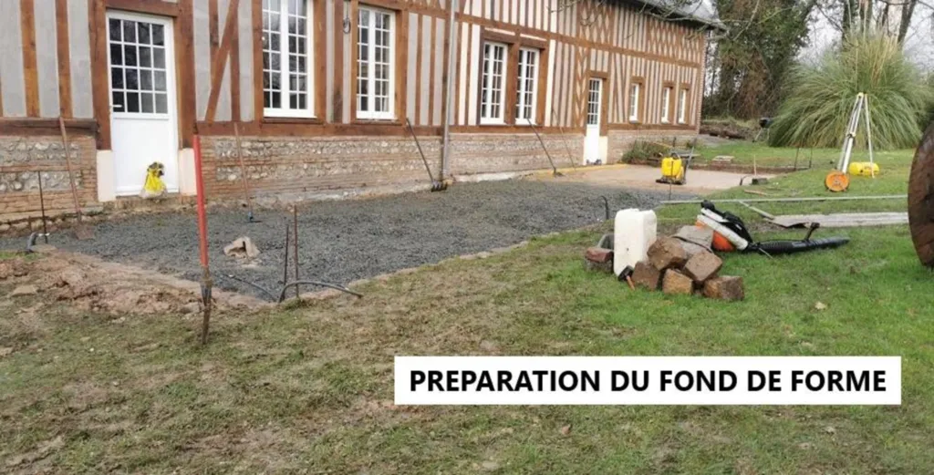 Préparation du fond de forme 