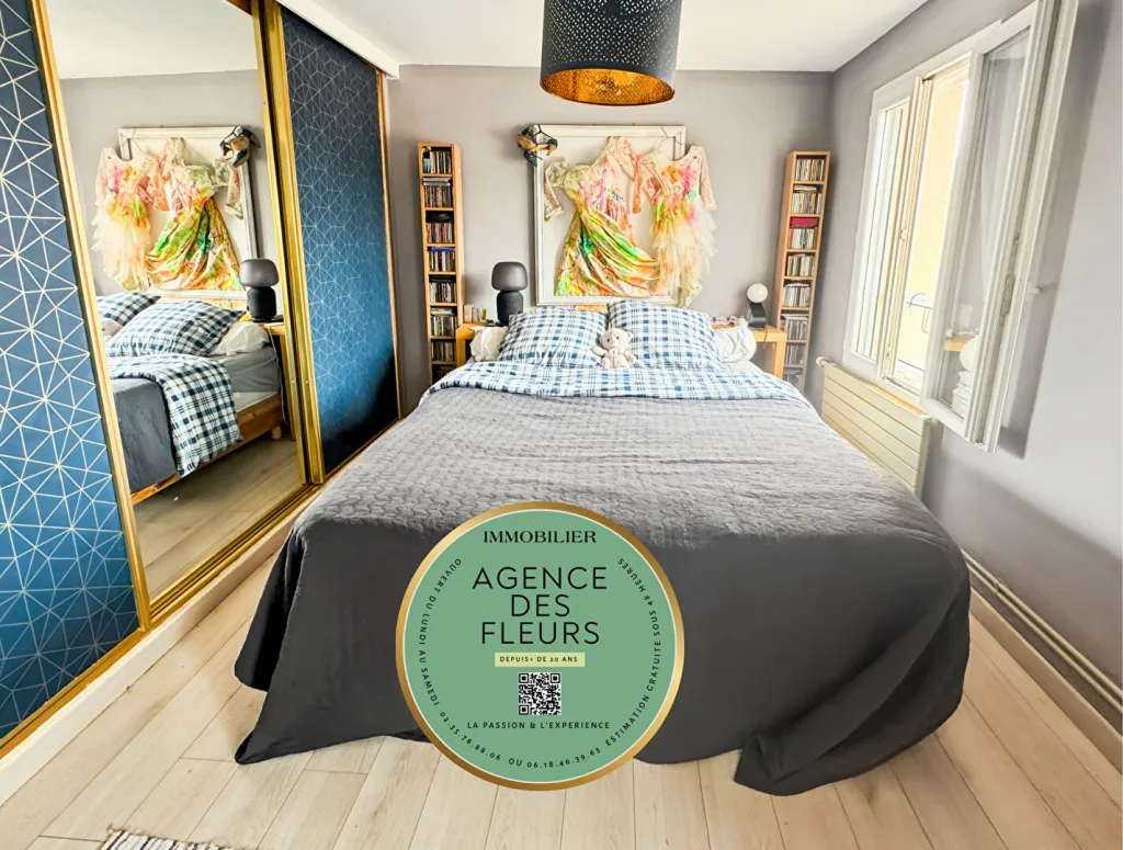 A acheter maison - 5 pièces de 108 m2 édifiée sur 359 m² de terrain clos arboré sur la commune de TOURVILLE LA RIVIERE 76410