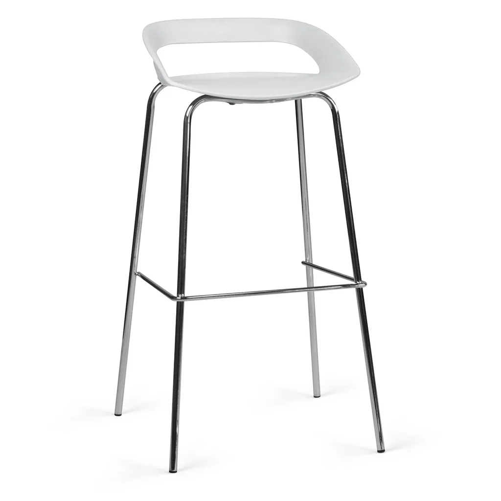Tabouret BOME — tabouret haut robuste, coque polypropylène & structure acier chromé, idéal PACA et région Sud