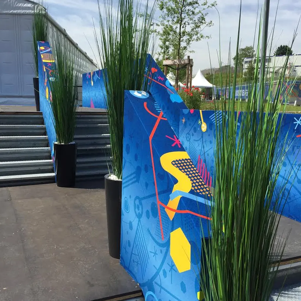 Décoration plantes événement sportif Lyon