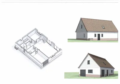 Maison individuelle neuve du constructeur Gueudry avec de beaux volumes 98m² - T4 - Fauville-en-caux 76640.