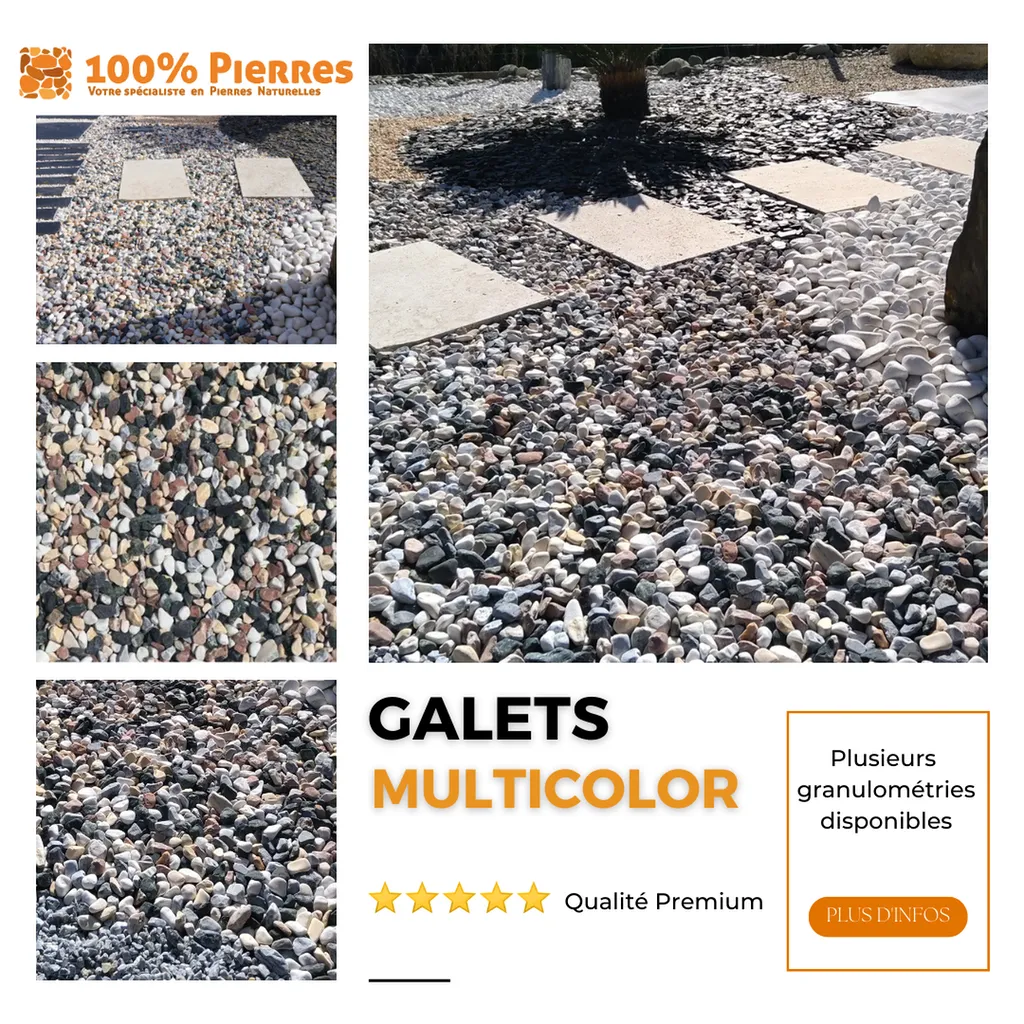 Acheter des galets multicolores sur Ambarès et Lagrave