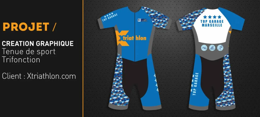 création graphique sur marseille de tenue de sport impression