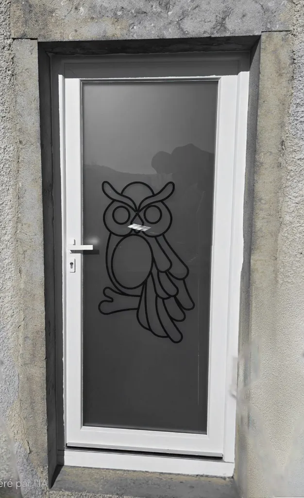 installation porte d'entrée décor personnalisé de la marque Verrissima à Saint Hélène