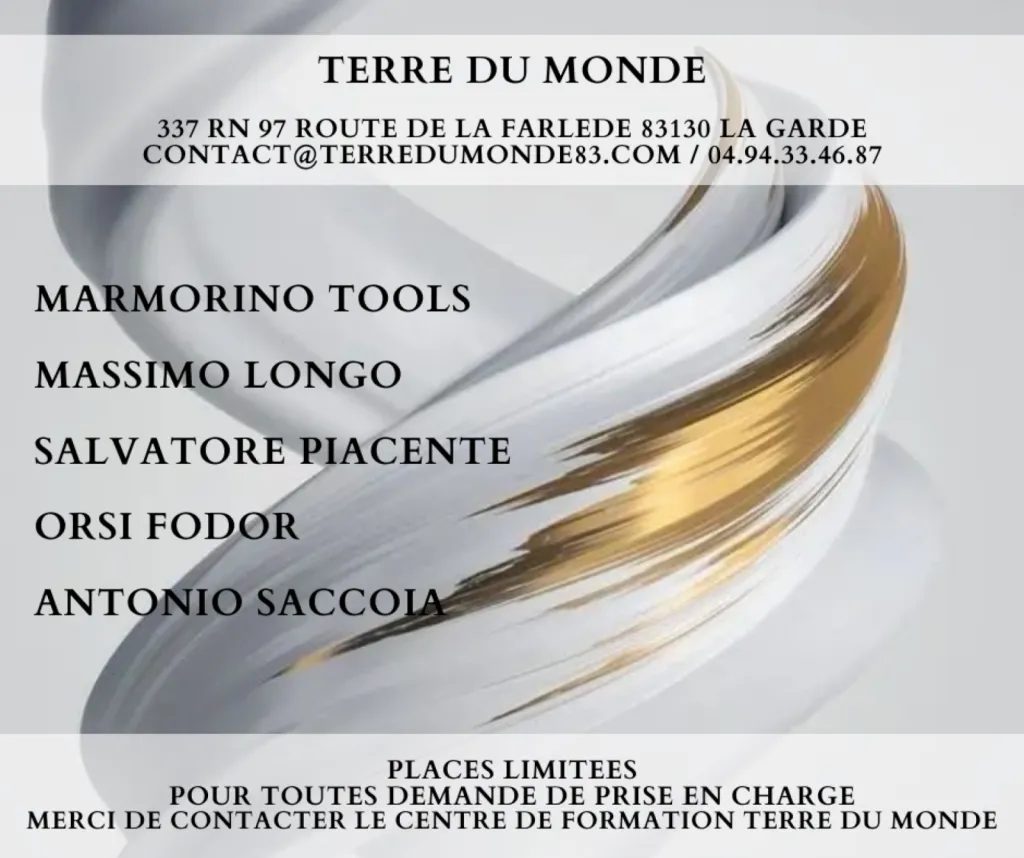FORMATION TECHNIQUES DE LA CHAUX en partenariat avec MARMORINO TOOLS dans le Var