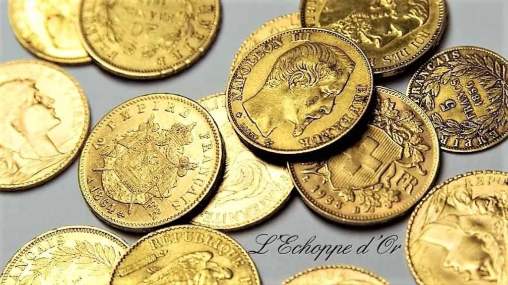 Rachat de pièces d'or, Louis d'or, Napoléons, coq, francs et monnaie d'or étrangères à l'Echoppe d'or