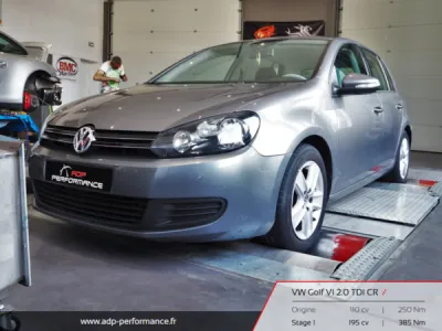 Reprogrammation moteur Salon de Provence - VW Golf 6 2.0 TDI CR 110 - ADP Performance