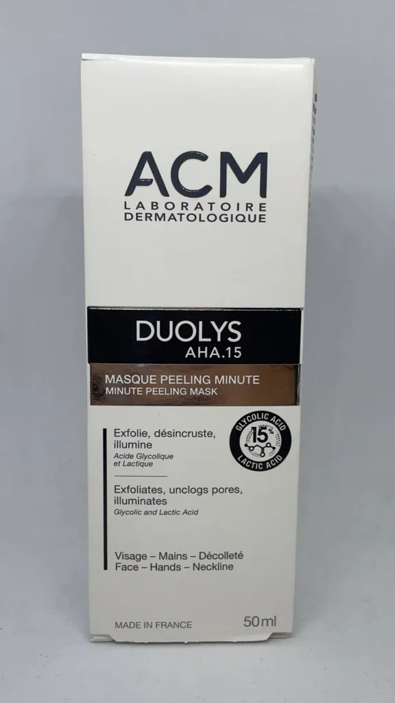 ACM masque peeling minute DUOLYS AHA.15