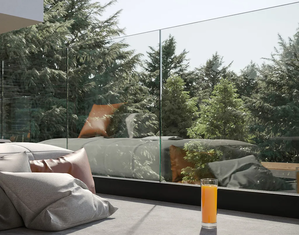 Garde corps verre Kostum modele aziliz en corse du sud