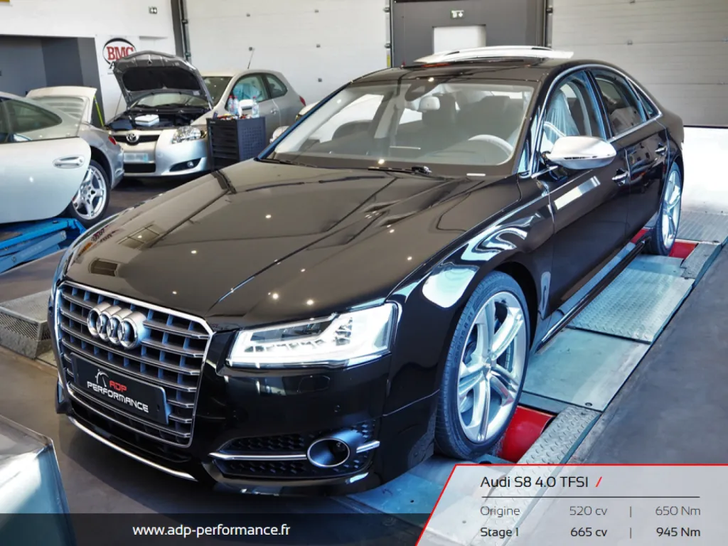 Reprogrammation moteur Toulon - Audi S8 4.0 TFSI 520cv - ADP Performance