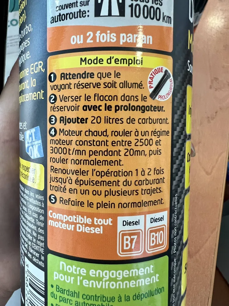 Bardahl décrassant moteur disponible sur Ales et Nimes à côté de Montpellier