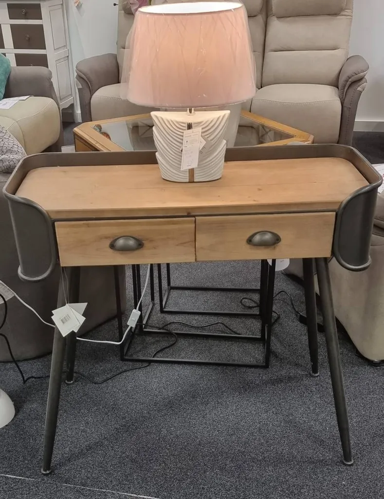 Vente bureau bi-matière métal et bois