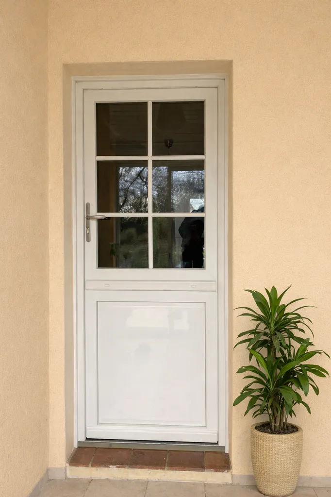 Porte fermière en PVC blanc à Saint-Saturnin-lès-Apt (84) : charme traditionnel et performance moderne