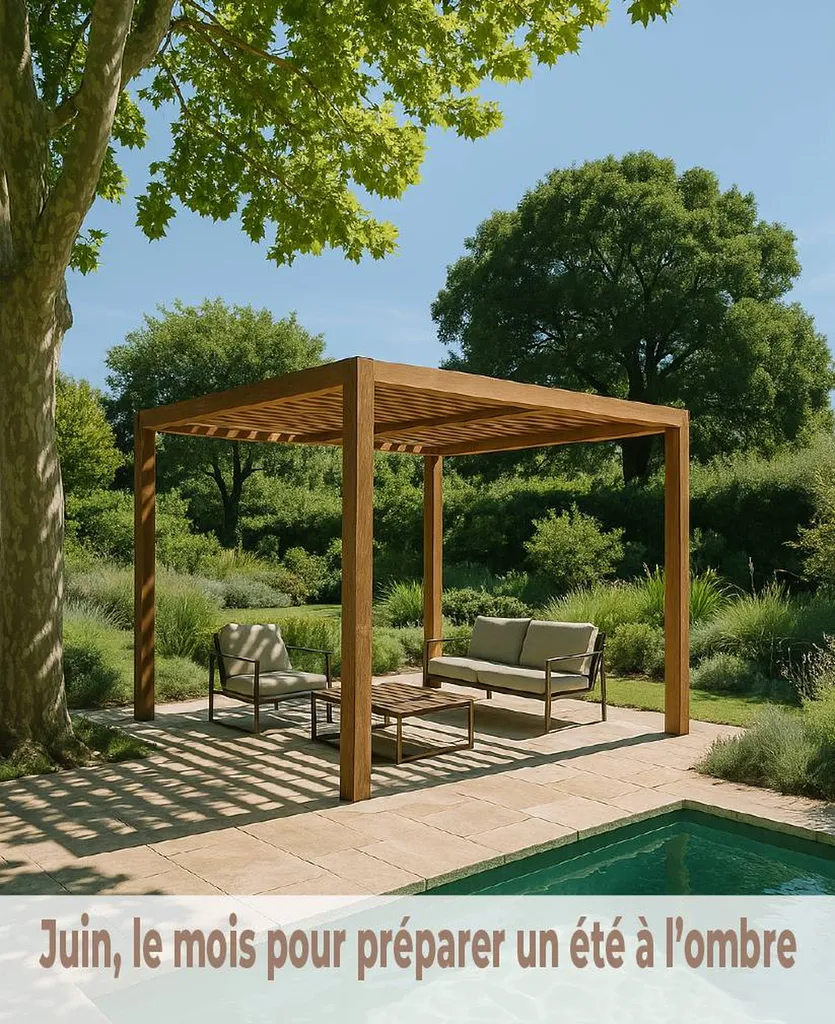 Création d’un espace ombragé élégant à Aix-en-Provence 13100 et alentours, idéal pour profiter du jardin tout l’été.