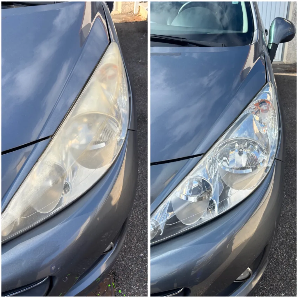 Rénovation complète des optiques de phares à Brignais : restauration de la transparence, polissage professionnel et protection durable