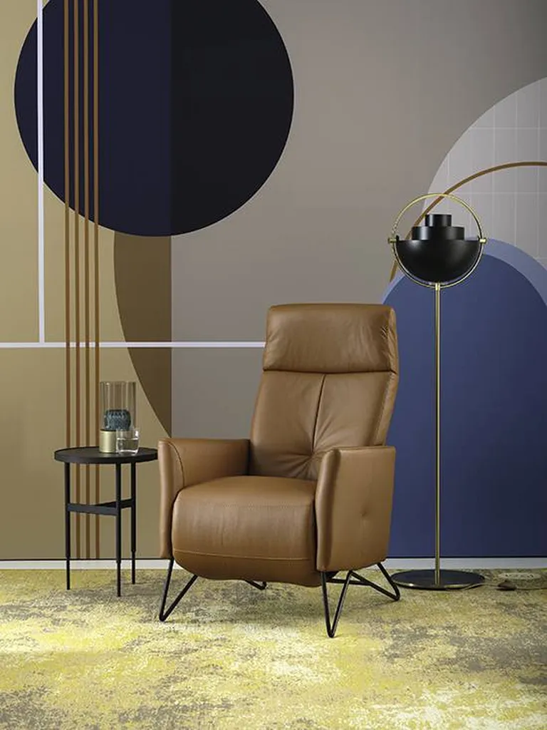 Vente d'un fauteuil fixe ou relax en tissu ou en cuir ALVA