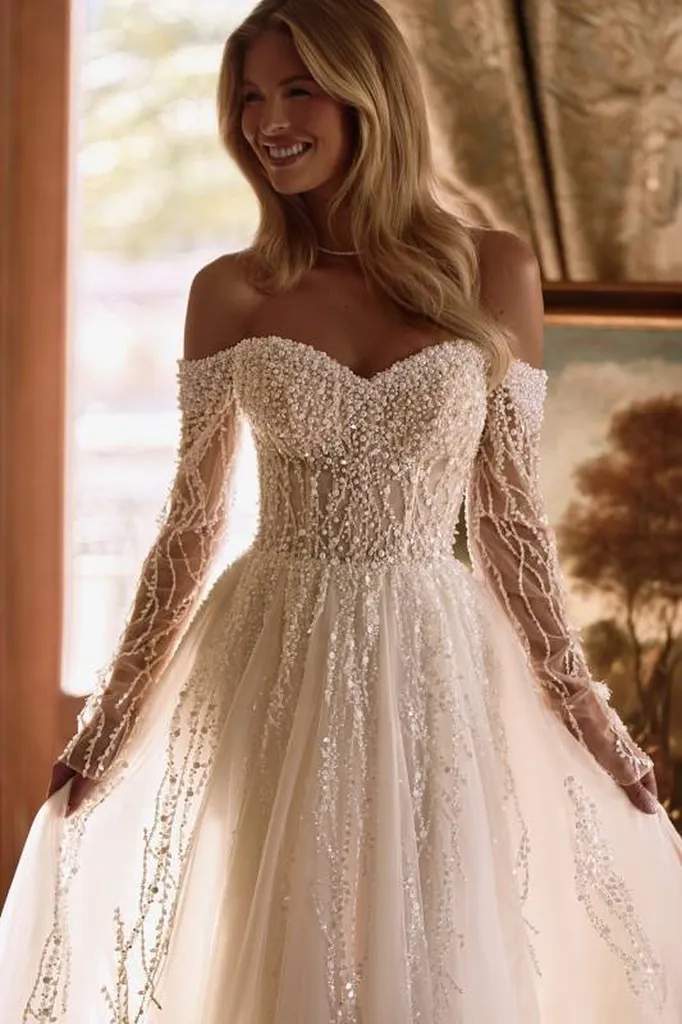 Robe de mariée coupe petite princesse Marseille