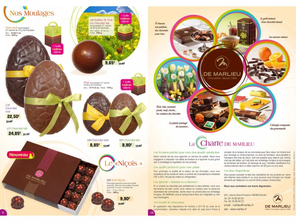 De Marlieu chocolaterie photos en packshot de chocolats pour catalogue