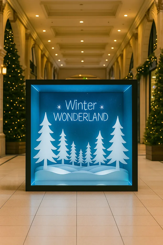 Création Pictiz box de Noël pour un centre commercial à Nice en Paca