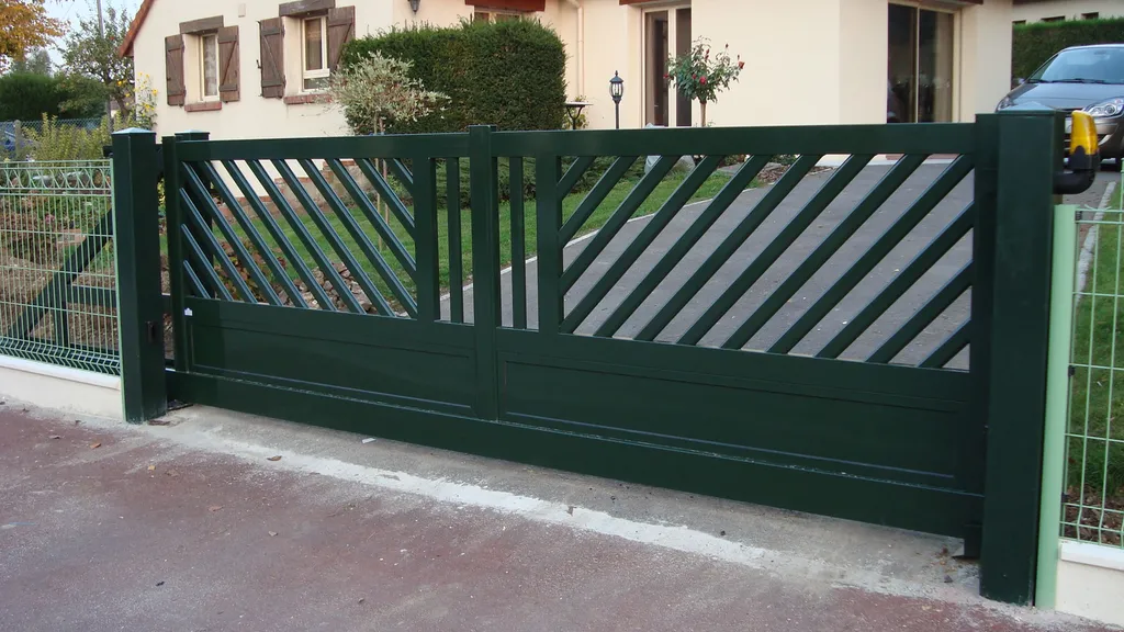 Installation de Portail Coulissant en Aluminium Motorisé, Modèle Sur-Mesure à Cabourg dans le Calvados 14 et Dives-sur-Mer