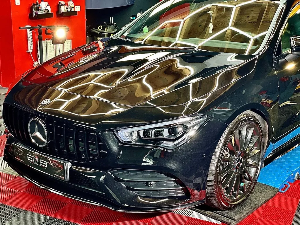 Protection carrosserie traitement céramique et PPF Mercedes cla au sud de Lyon 