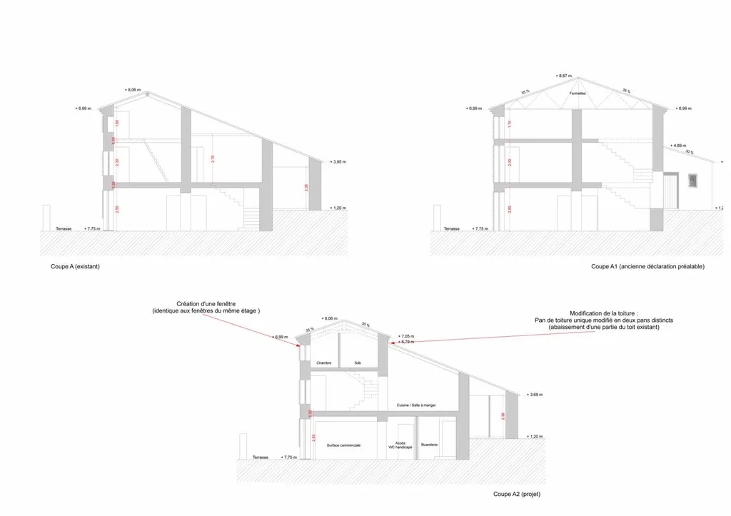 Coupes - rénovation de maison de village à Fontaine de Vaucluse (84)