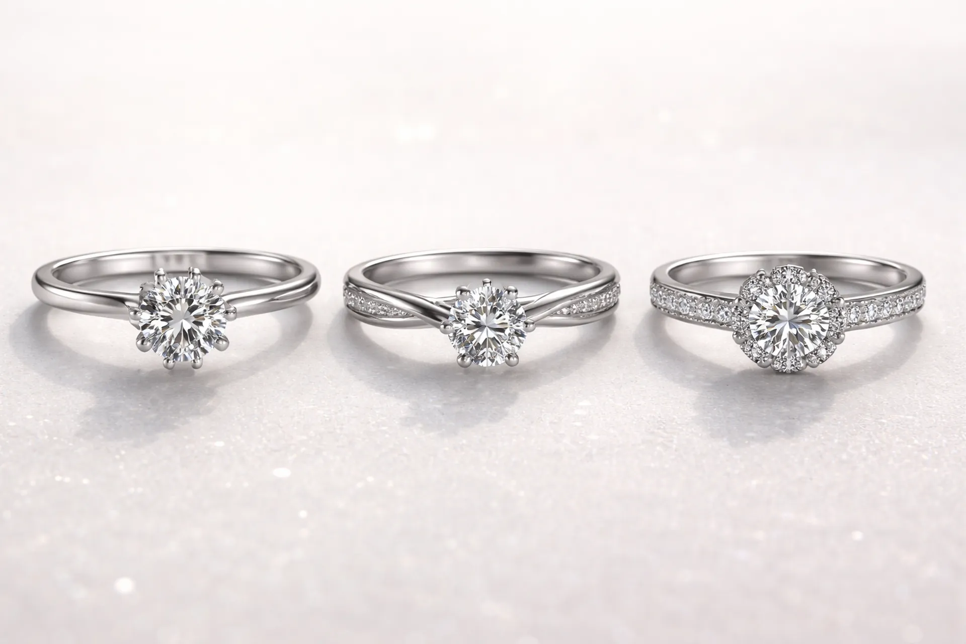 Bague solitaire diamant or blanc élégante disponible chez Or Ligne à La Teste de Buch Bassin d’Arcachon