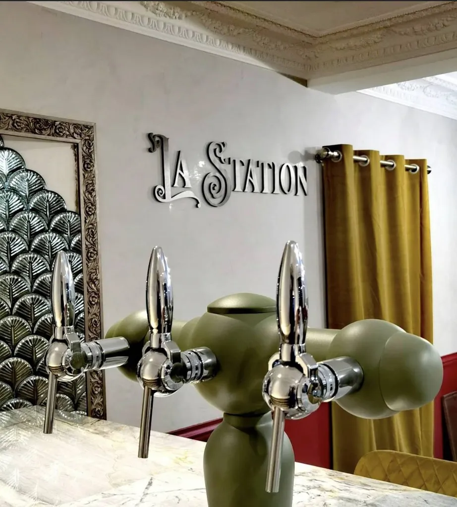 MUR STUC TERRE DU MONDE ET LETTRES EN RELIEF EN TERRE ACRYL MARRON GLACE