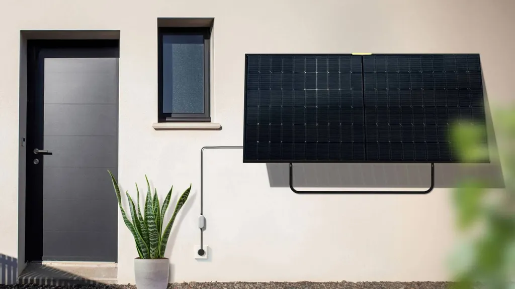 panneau solaire beem on sur mur vertical