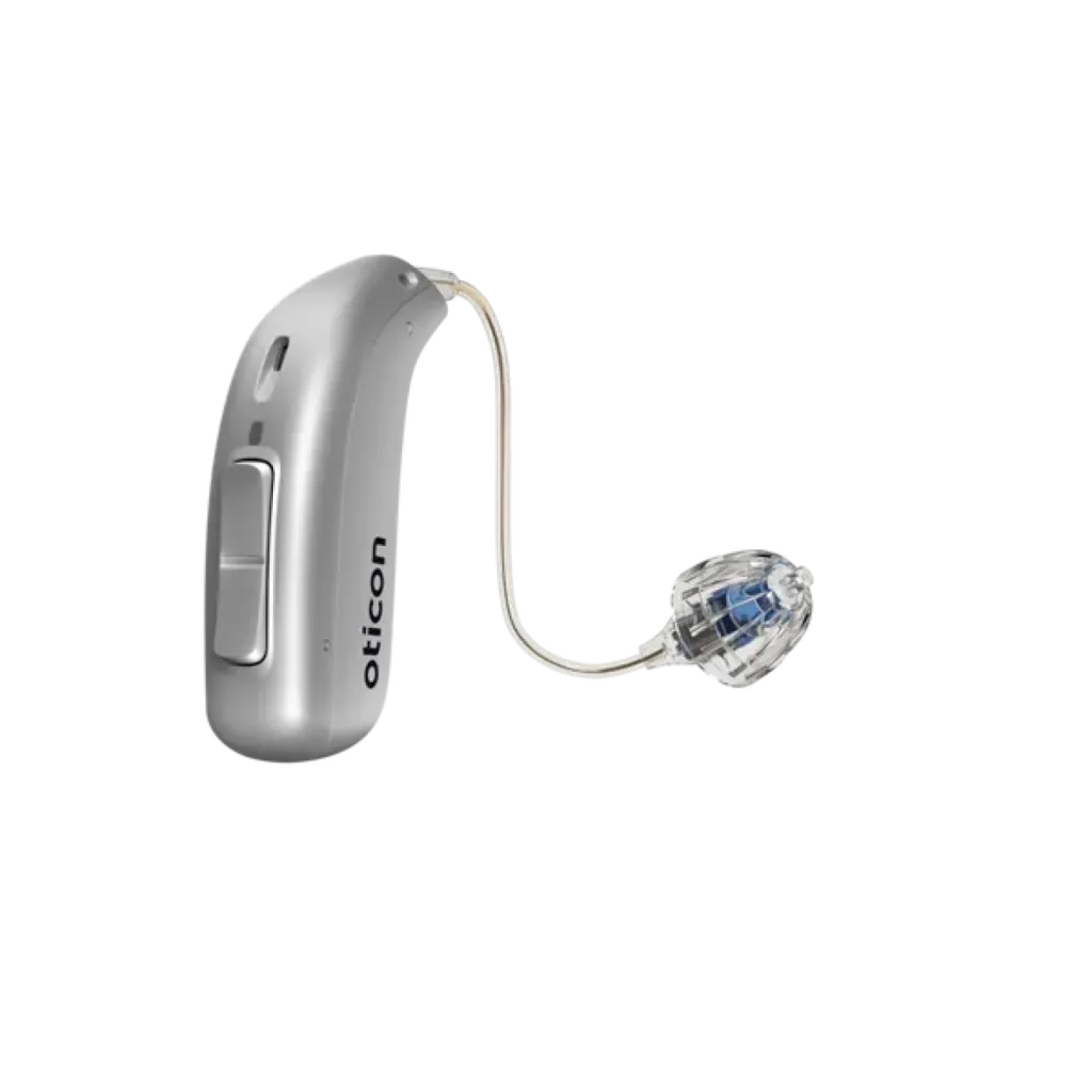 Oticon More™ : aide auditive rechargeable pour améliorer la compréhension de la parole avec un appareil discret