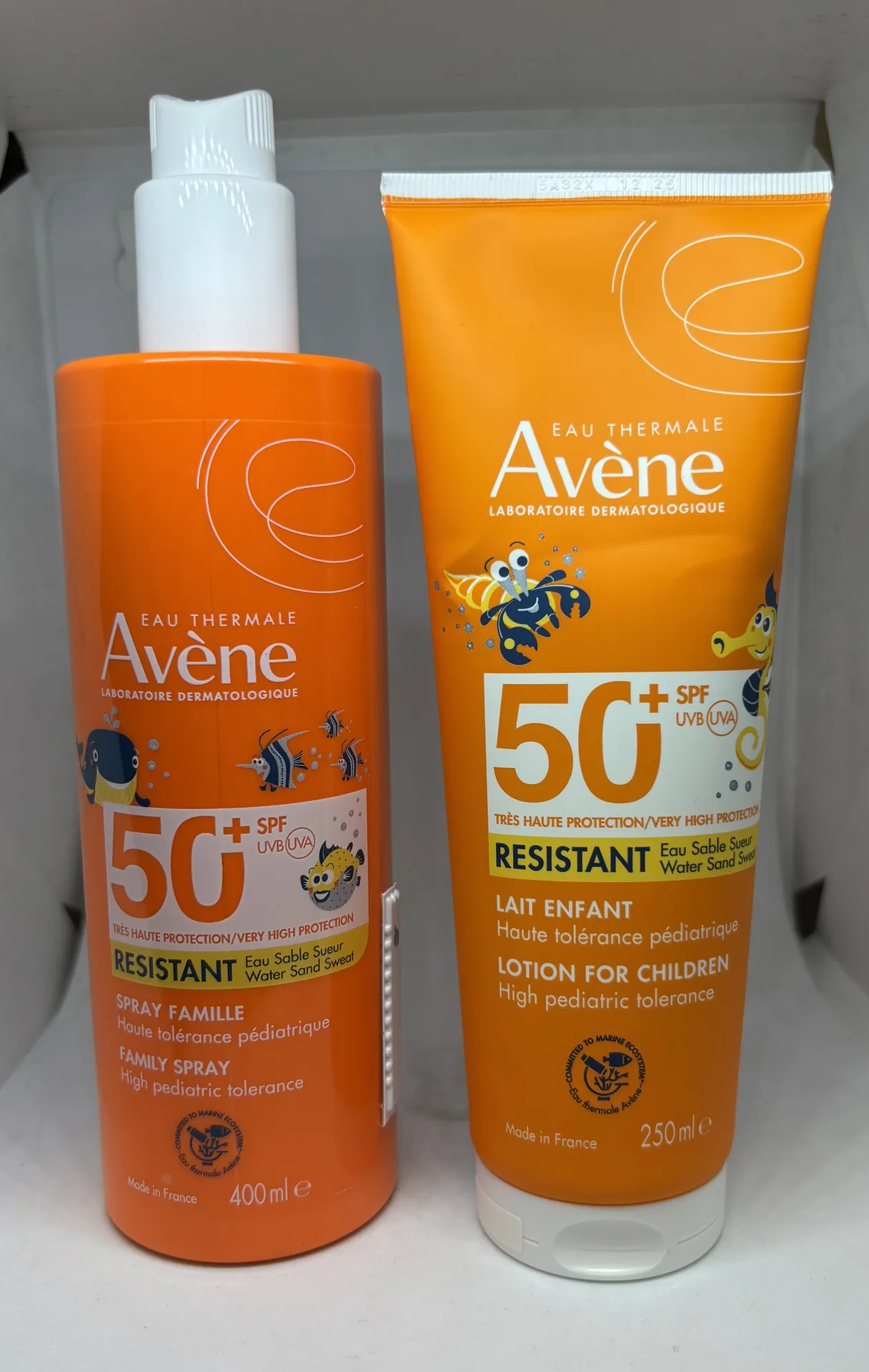 LAIT ET SPRAY AVENE SPF 50+ ENFANTS / BEBES PHARMACIE DU PETIT BOSQUET 13012 MARSEILLE 