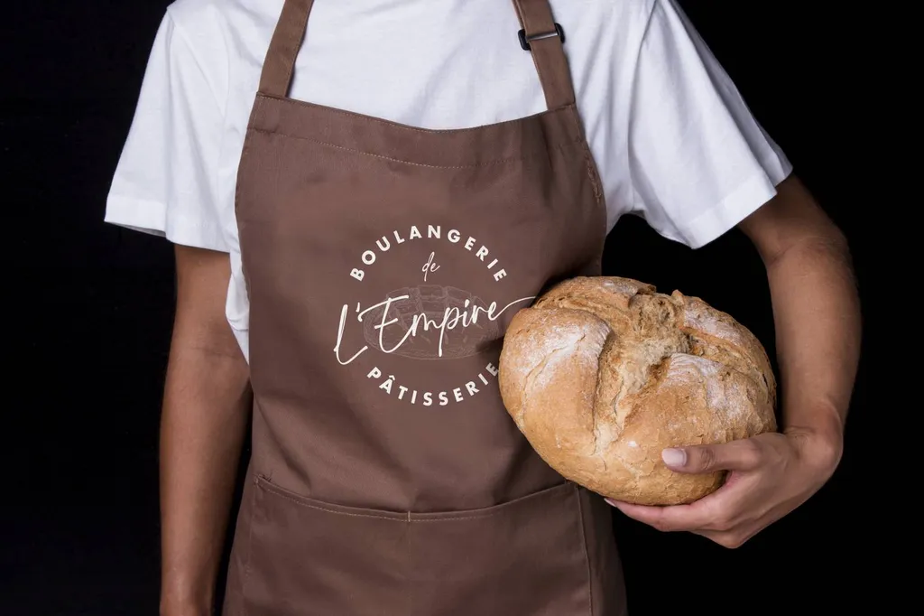 broderie sur tablier boulangerie à auriol