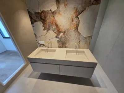 salle de bain en céramique patagonia Laminam