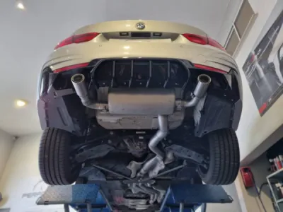 Installation et Fourniture Silencieux REMUS et Éléments Maxton Design BMW 440i Drive F32 - ADP-Performance Marguerittes