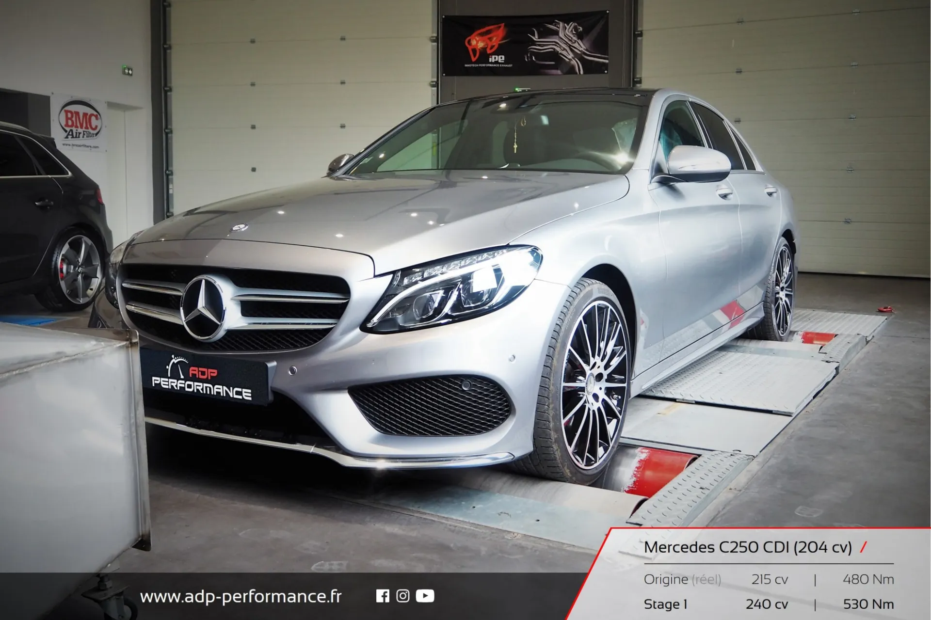 Reprogrammation moteur Salon de Provence - Mercedes Classe C 250 CDI 204cv - ADP Performance