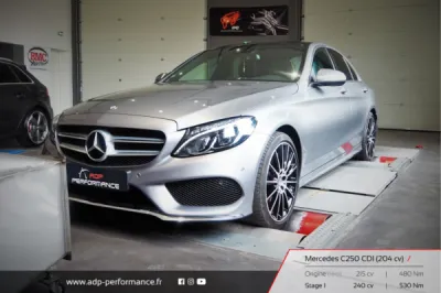 Reprogrammation moteur Salon de Provence - Mercedes Classe C 250 CDI 204cv - ADP Performance