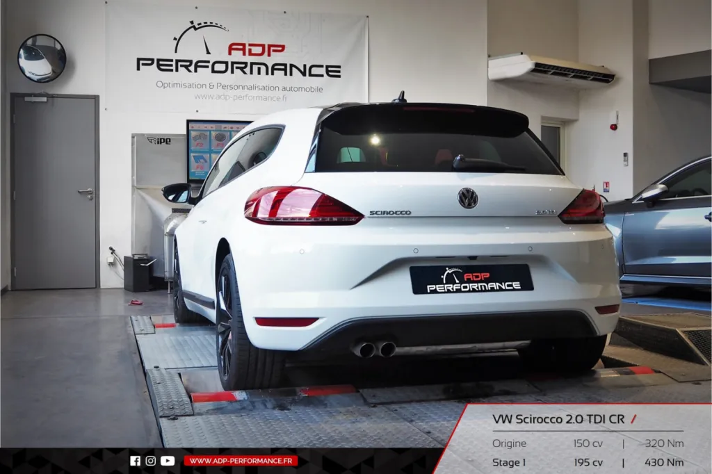 Reprogrammation moteur Marseille - Volkswagen Scirocco 2.0 TDI CR 150cv - ADP Performance